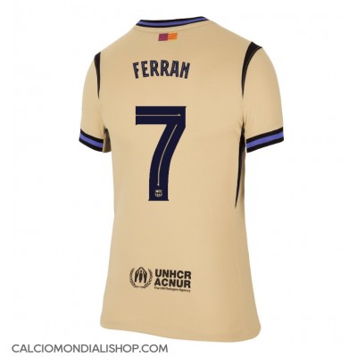 Maglie da calcio Barcelona Ferran Torres #7 Seconda Maglia Femminile 2025-26 Manica Corta Maglie da calcio Barcelona Ferran Torres #7 Seconda Maglia Femminile 2025-26 Manica Corta